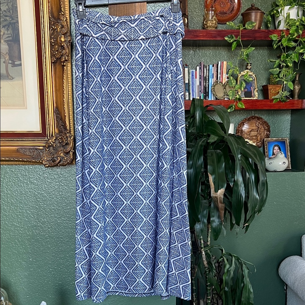 Robert Louis Blue Diamond Maxi Skirt